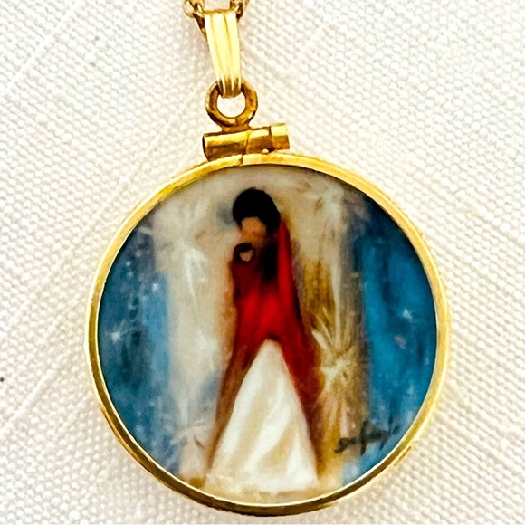 DeGrazia~Artist Jewelry - Necklace~De Grazia~Artist / Numbered & Signed / Miniature”Navajo Madonna”/ H.P.